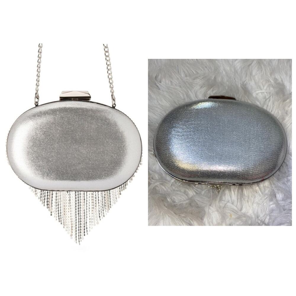 Olga Berg Bria Crystal Fringe Clutch - Picture 3 of 11